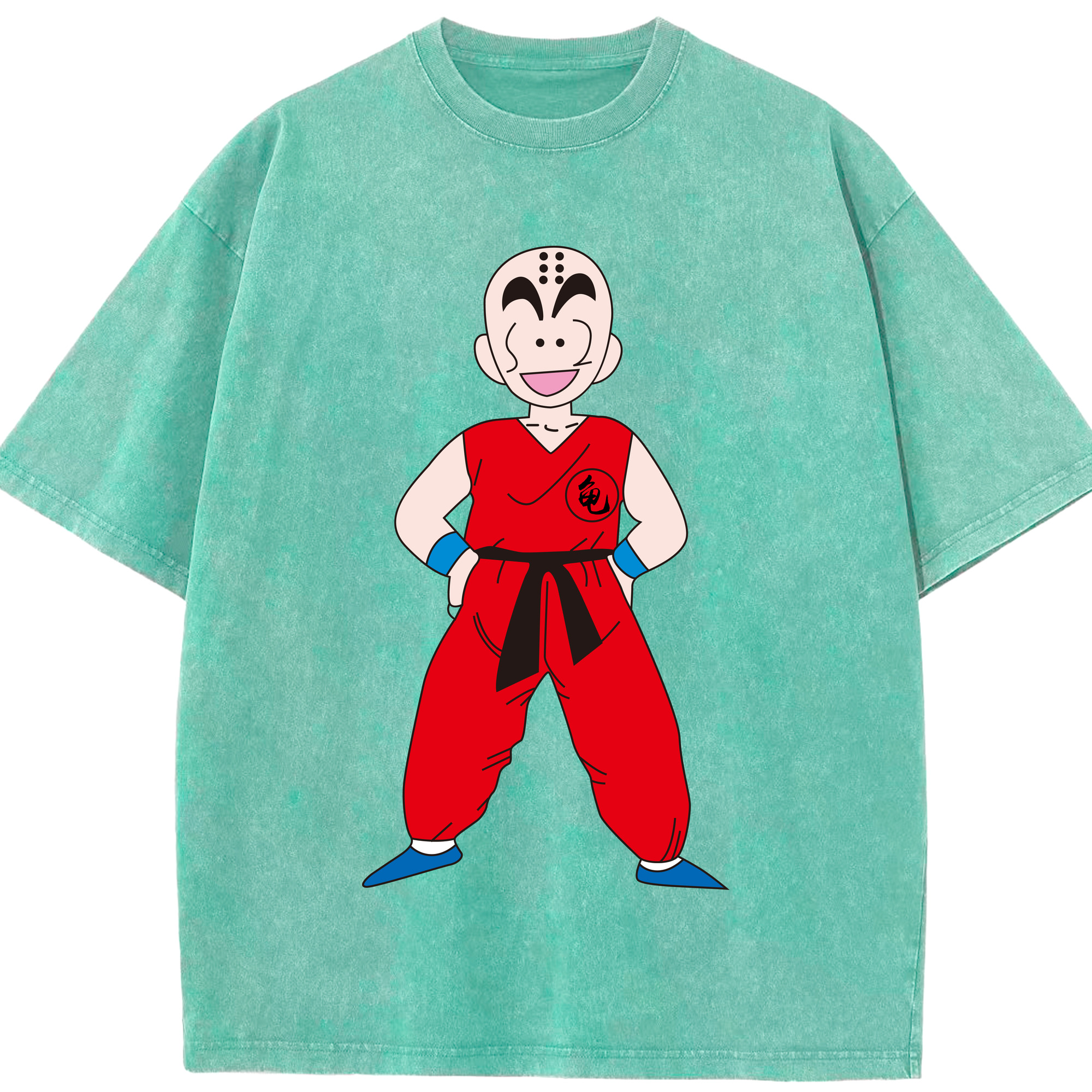 （画像用） ドラゴンボール クリリン DRAGON BALL krillin 綿100% ヴィンテージ風 半袖Tシャツ（フロントプリント）